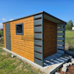 Schowek ogrodowy 4,5m x 2m z wiatką